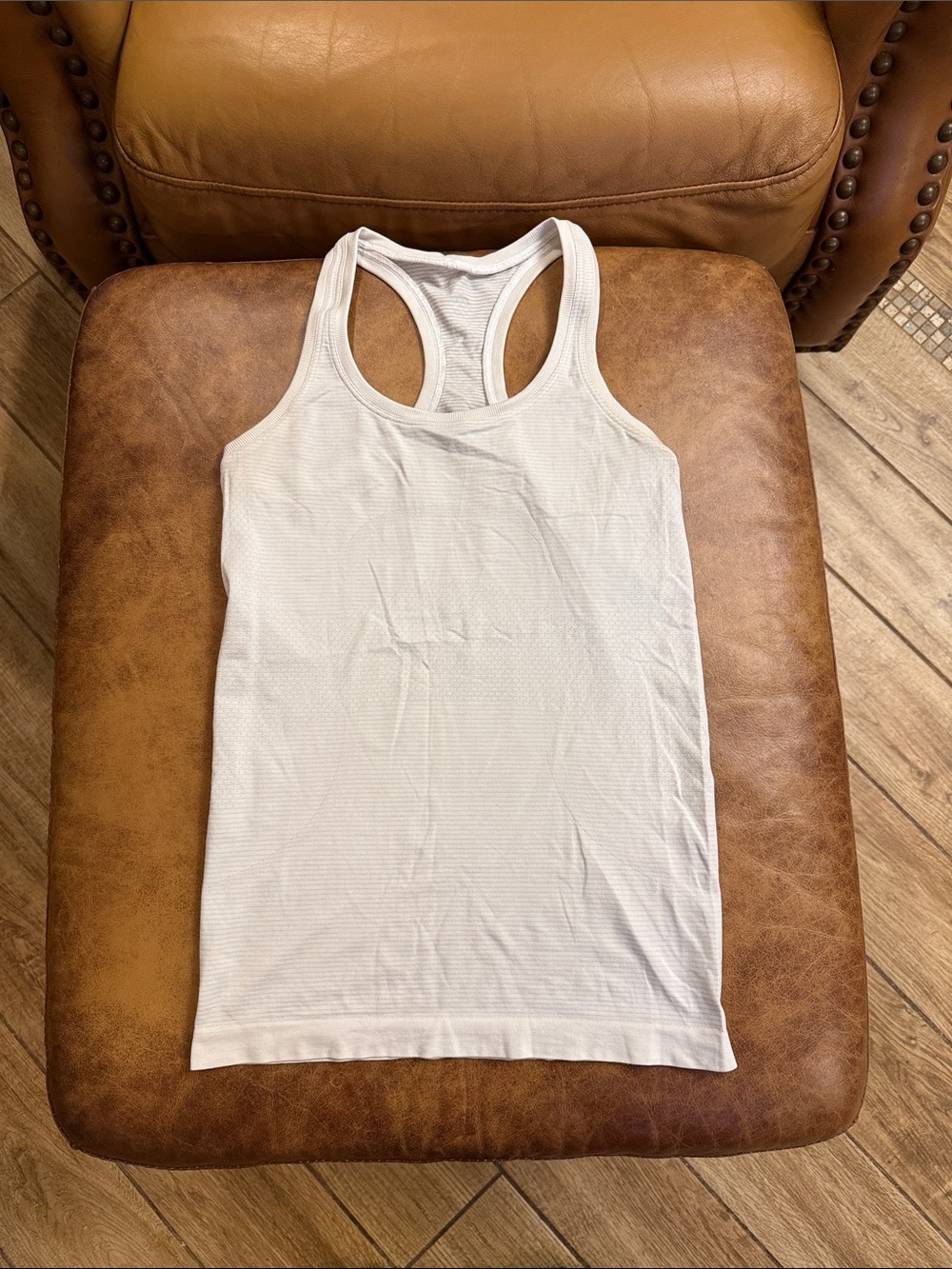 Lululemon Swiftly Tech Racerbank Tank Top Hip Length Sz 4 Heathered White Grey